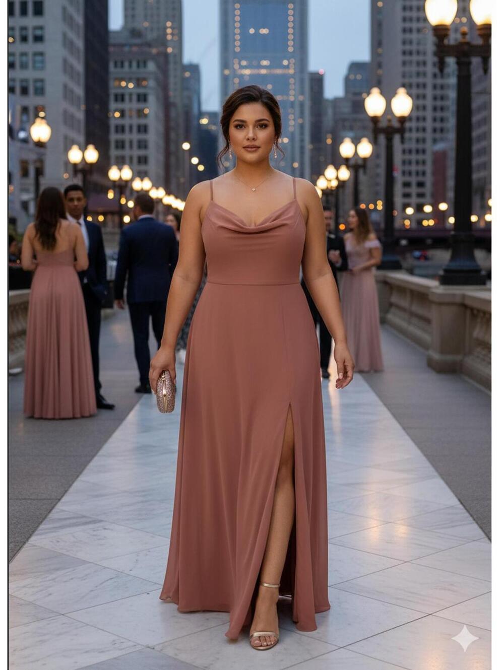 Morilee Madeline Gardner - Bridesmaid Dress - Style 21632 Rust -Size 20